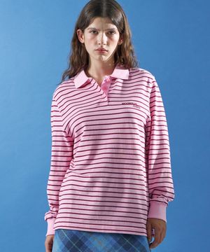 MJ S2 01 M.C UNISEX, Stripe PK Shirt / Pink