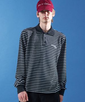 01 M.C UNISEX, Stripe PK Shirt / Black