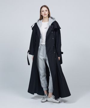Signature double button trench coat