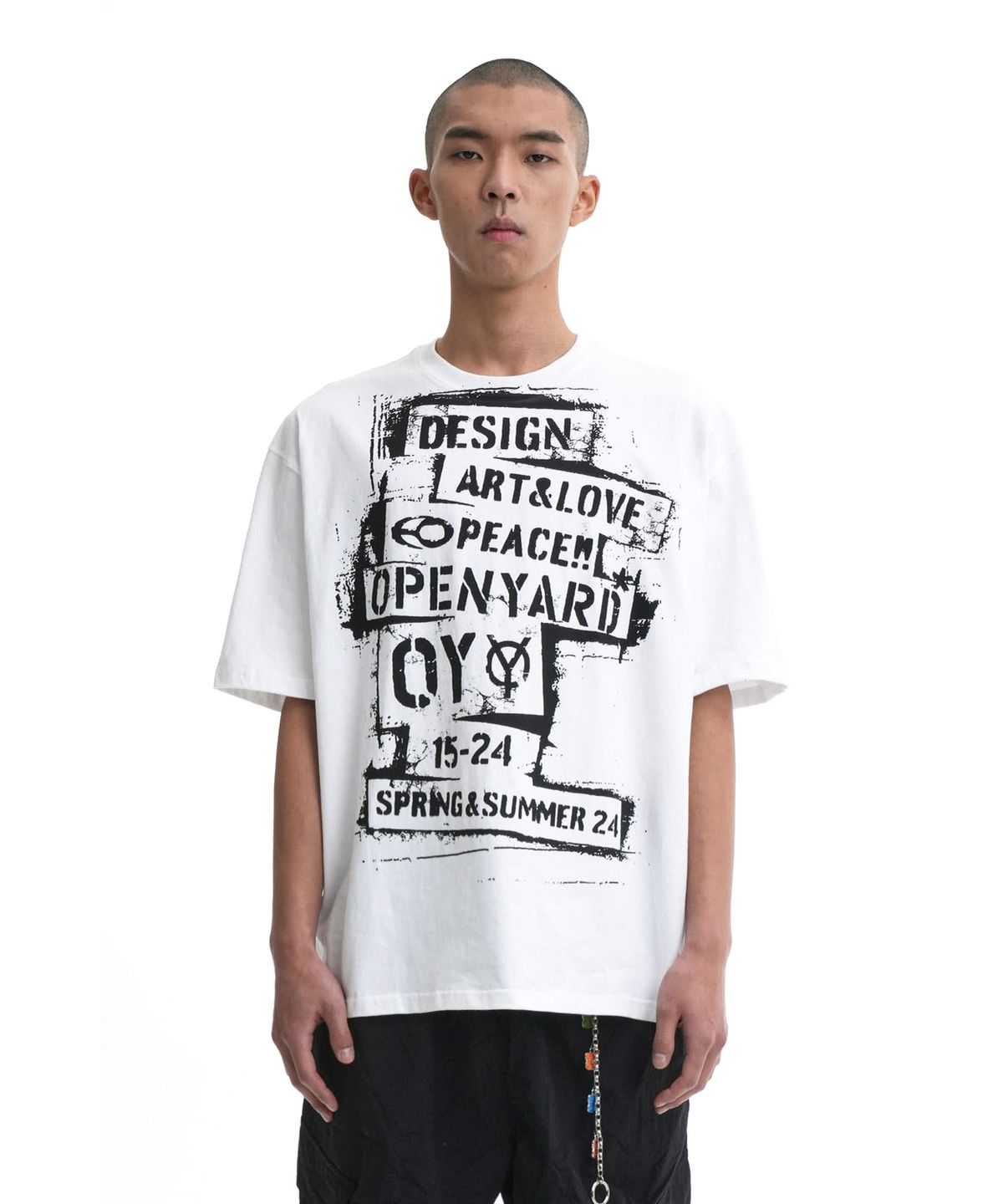 오픈야드(오와이)(OPENYARD(OY)) BOX STAMP T-WHITE