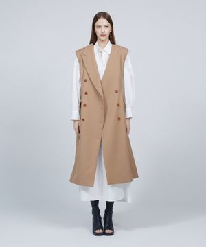 Signature sleeveless long vest