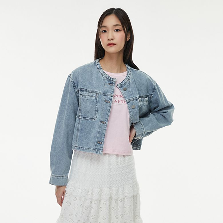 노카라 아웃 포켓 절개라인 자켓 AQ1DZ261