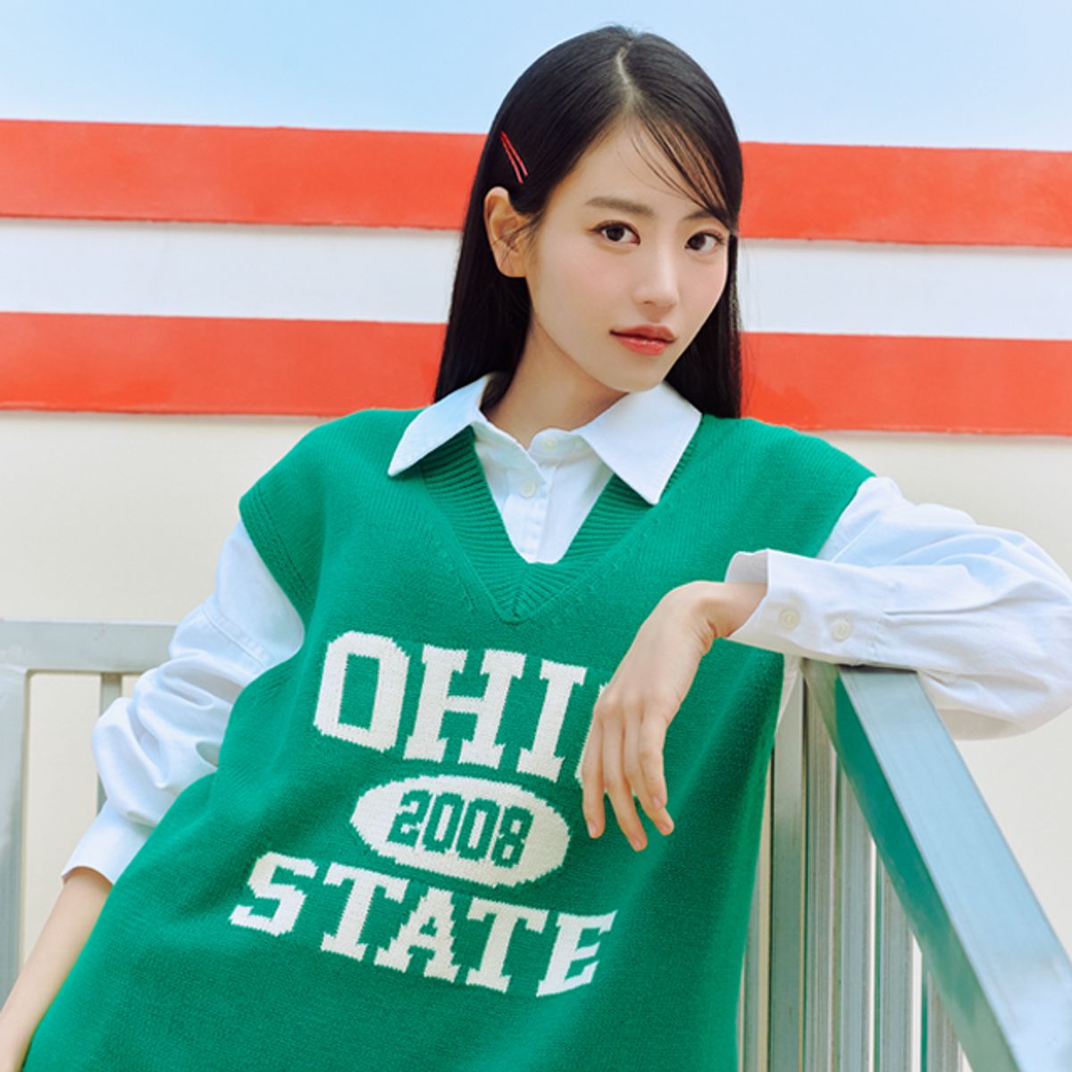 랩(LAP) 오버핏 니트 베스트 AQ1KV280