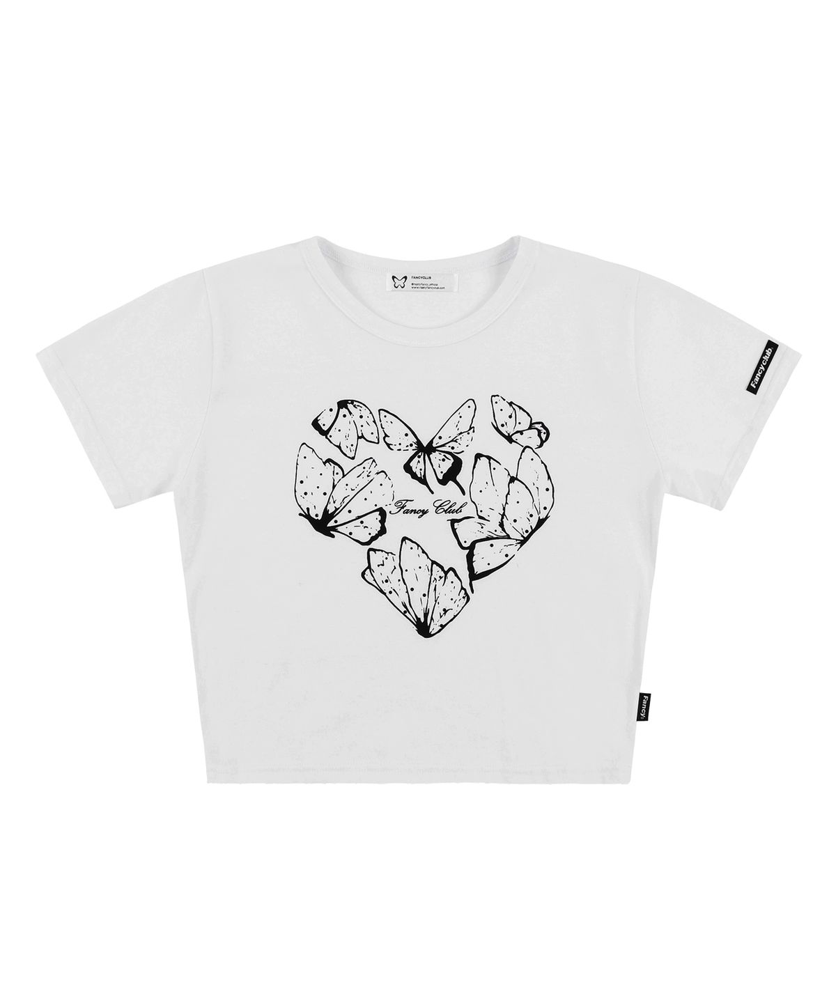 팬시클럽(FANCY CLUB) [NF] 하트 버터플라이 크롭 티_(WHITE)_F24QB366