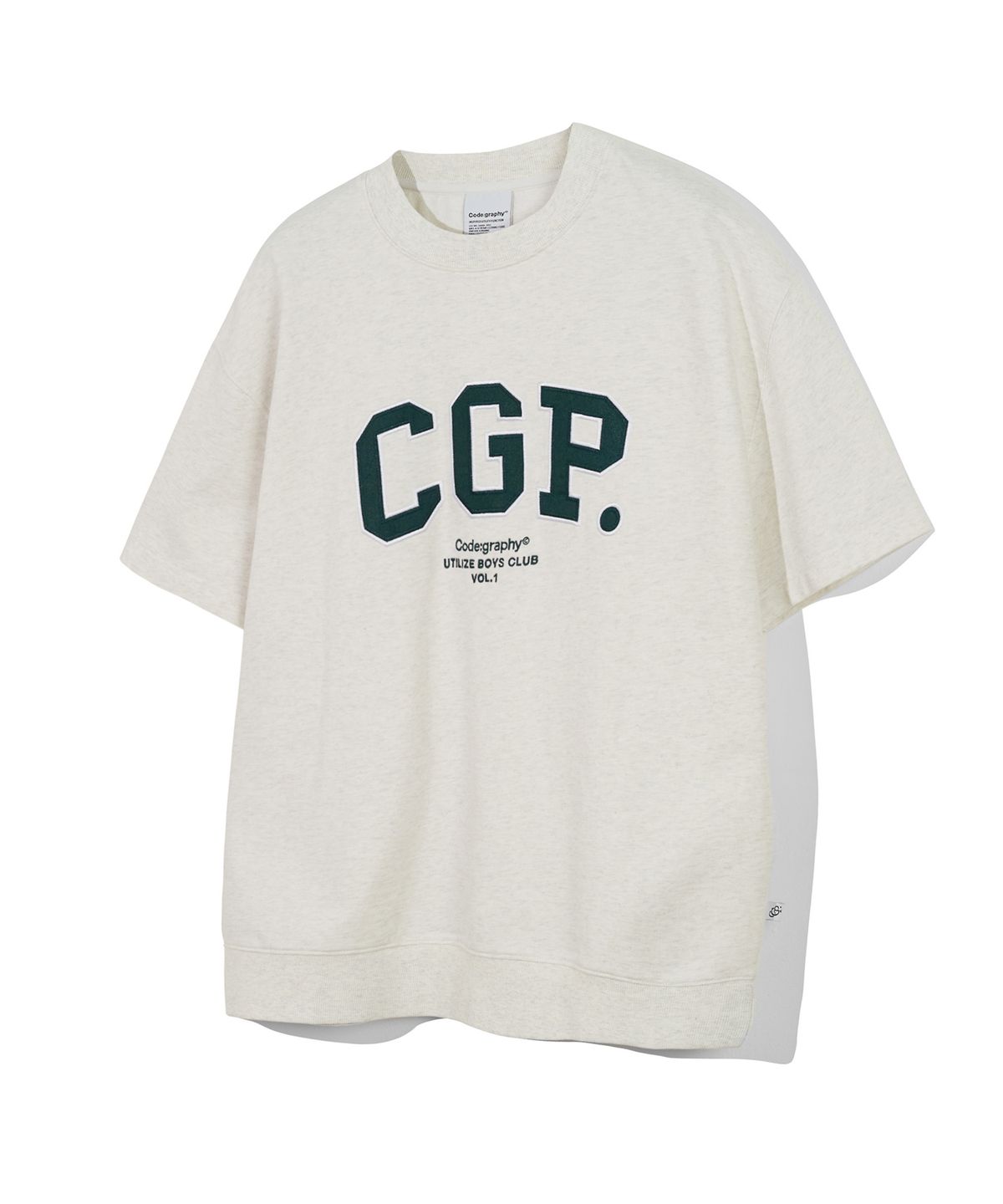 코드그라피(CGP) CGP 아치 로고 반팔 크루넥_오트밀