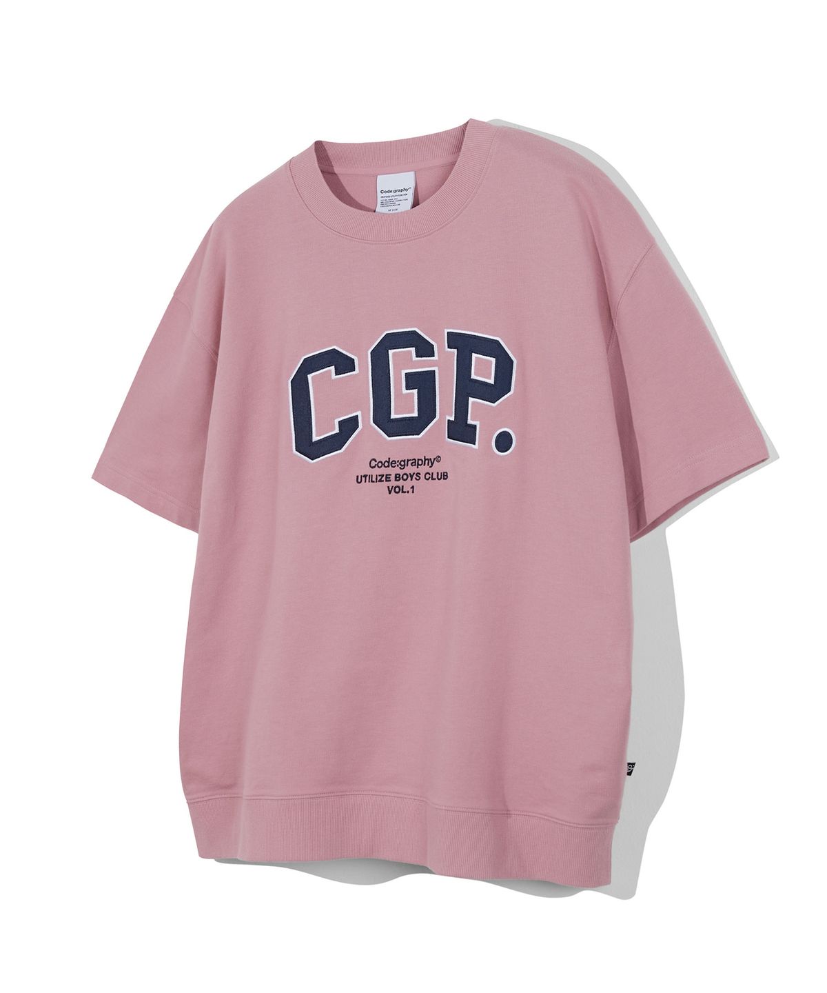 코드그라피(CGP) CGP 아치 로고 반팔 크루넥_인디핑크