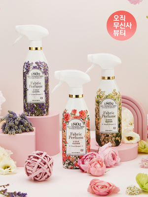생화 꽃향기 섬유 향수 410ml*2개 구성 (피오니/뮤게/라벤더)