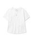 (우먼) 라인 크롭 반팔 티셔츠_화이트