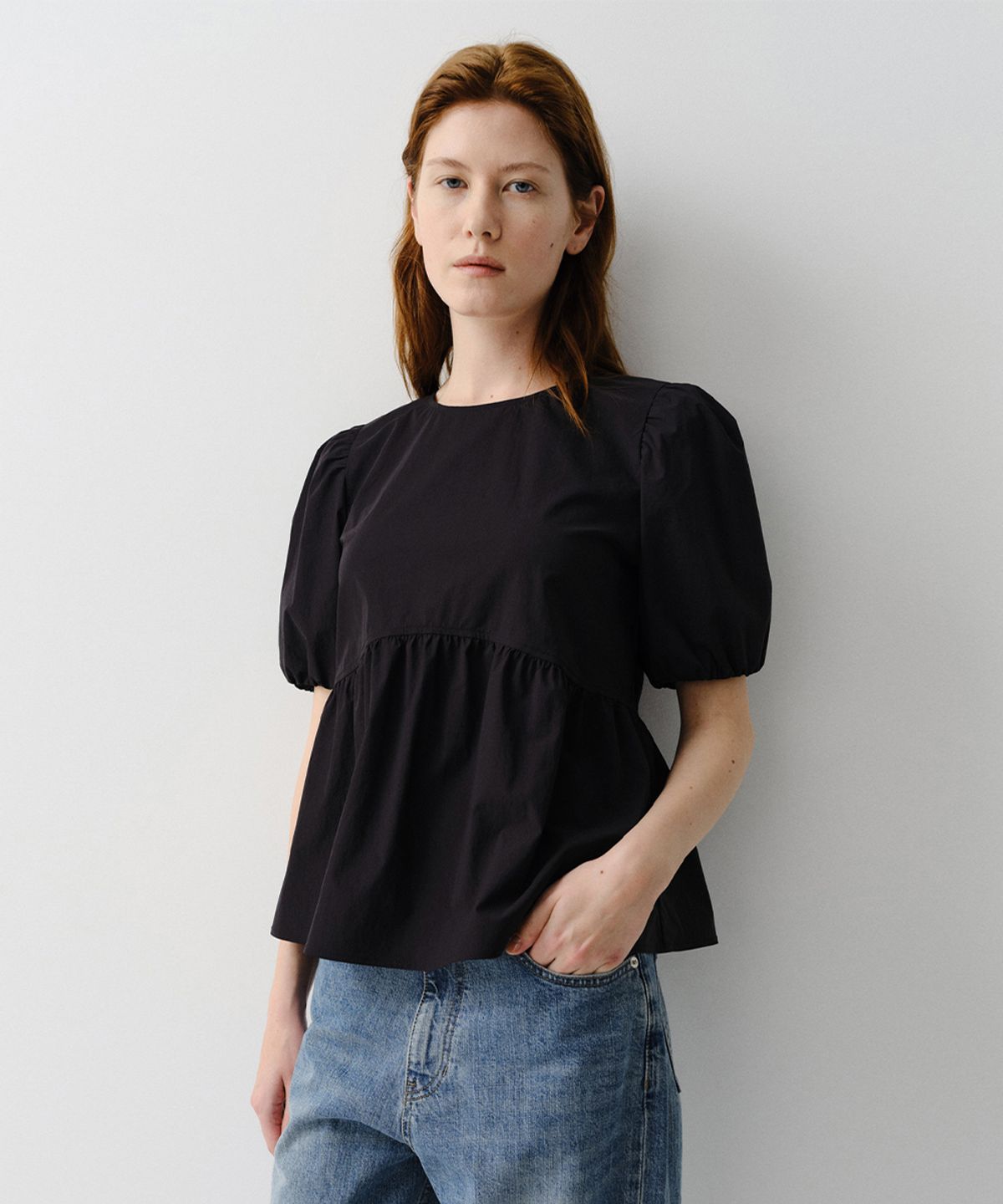 이아(EAAH) LOREN BLOUSE (BLACK)