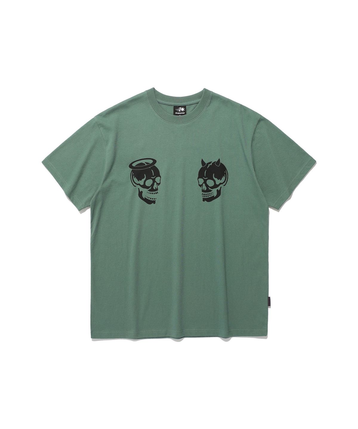나이스고스트클럽(NICEGHOSTCLUB) DEVIL ANGEL SKELETON TEE_GREEN(NG2EMUT535A)