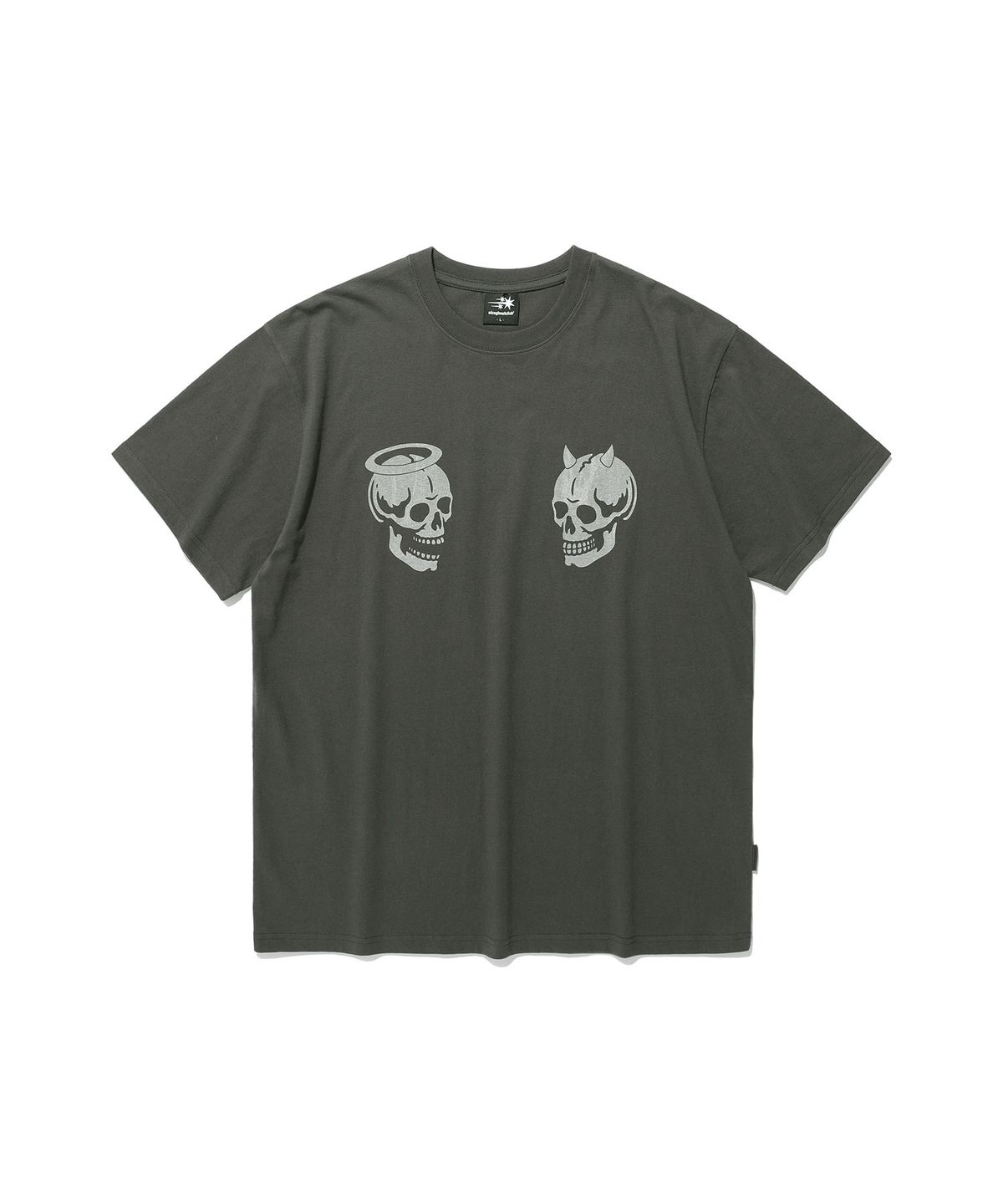 나이스고스트클럽(NICEGHOSTCLUB) DEVIL ANGEL SKELETON TEE_CHARCOAL(NG2EMUT535A)