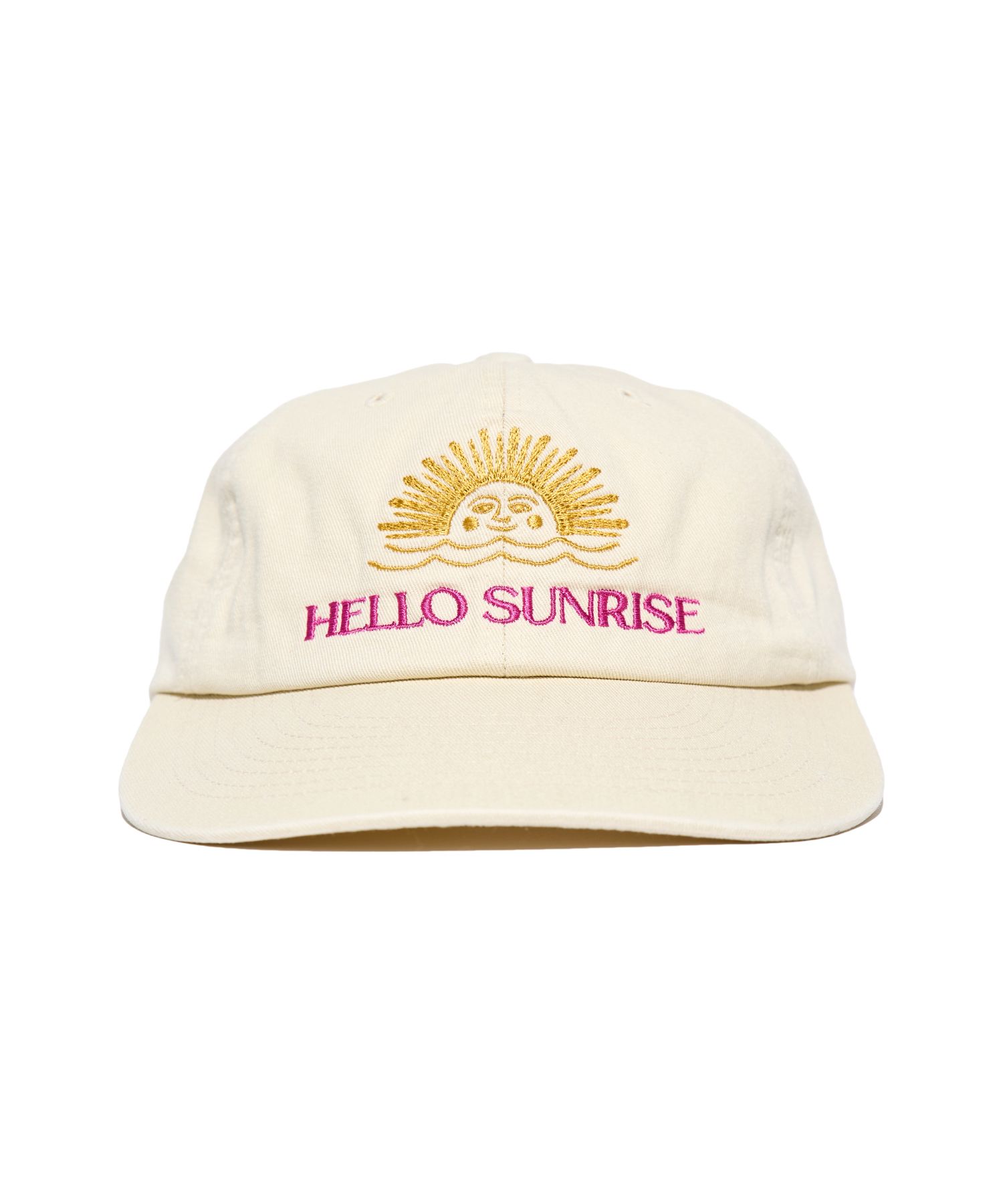 Hello Sunrise★Washed Two Tone Logo 6panel Cap_Pink HELLO SUNRISE Washed Two Tone Logo 6Panel Cap