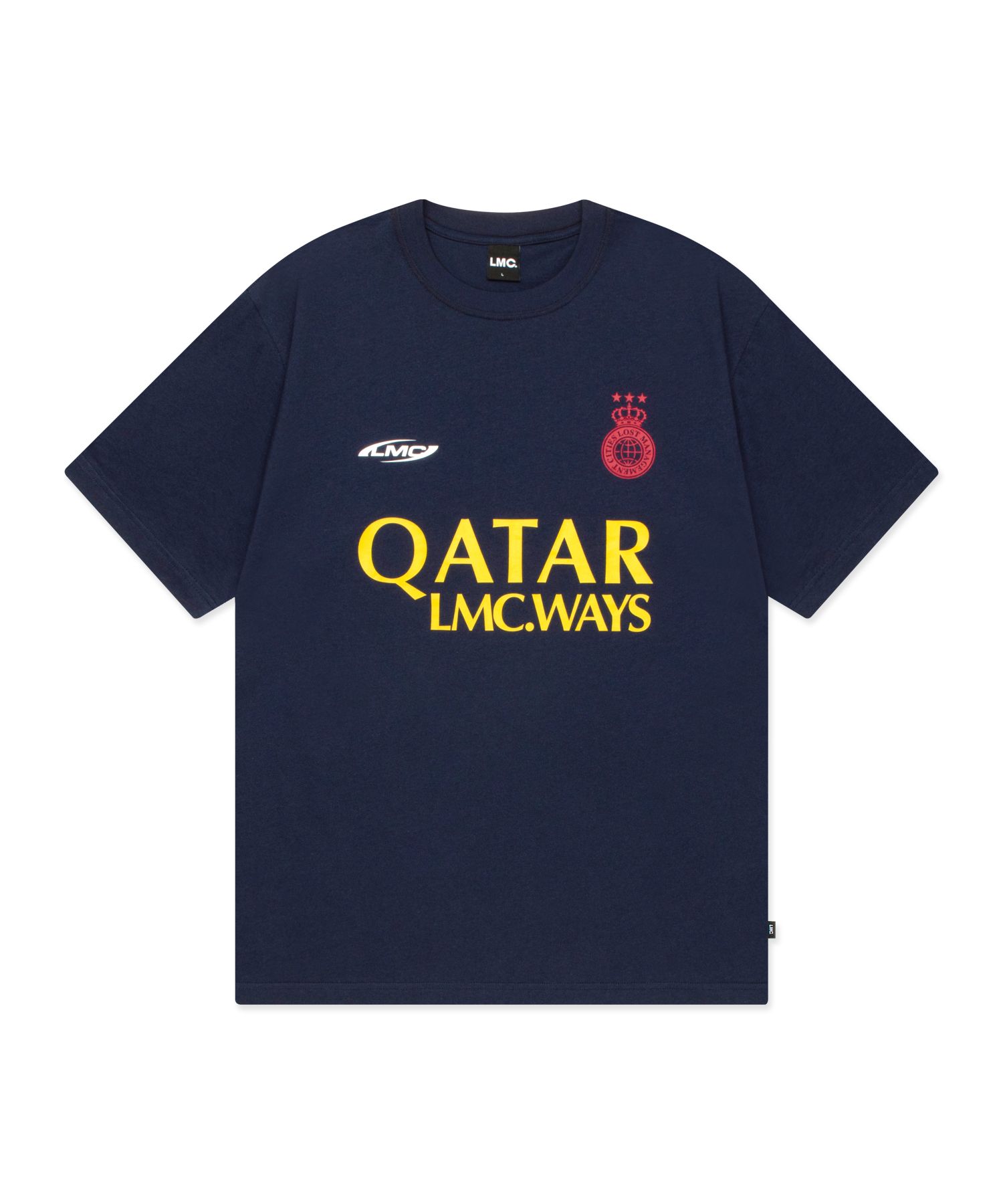 [ LMC]★PARIS PARODY SOCCER TEE MUSINSA | LMC PARIS PARODY SOCCER TEE navy