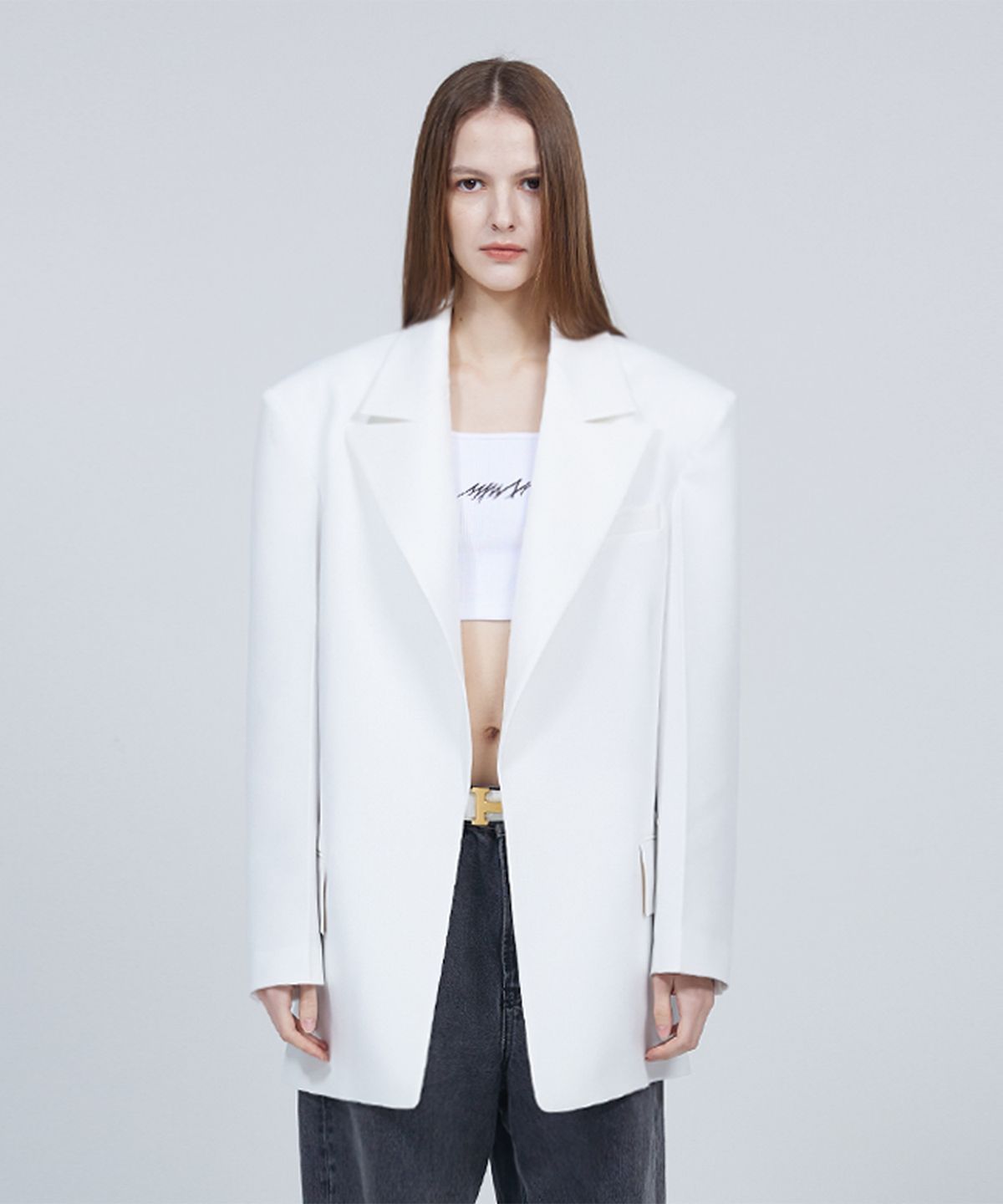 므아므(MMAM) [ESSENTIAL] Signature minimal jacket