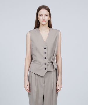[ESSENTIAL] Side strap button vest