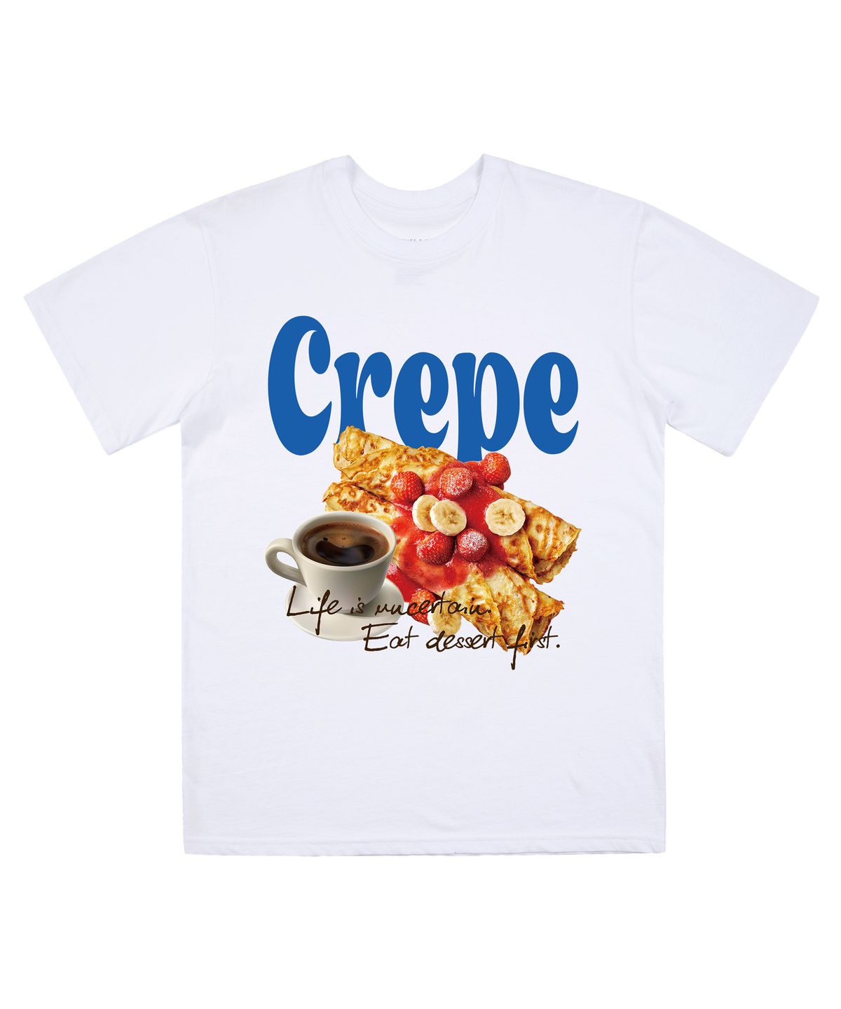비치스앤크림(BEACHESANDCREAM) CREPE SHORT SLEEVES-WHITE