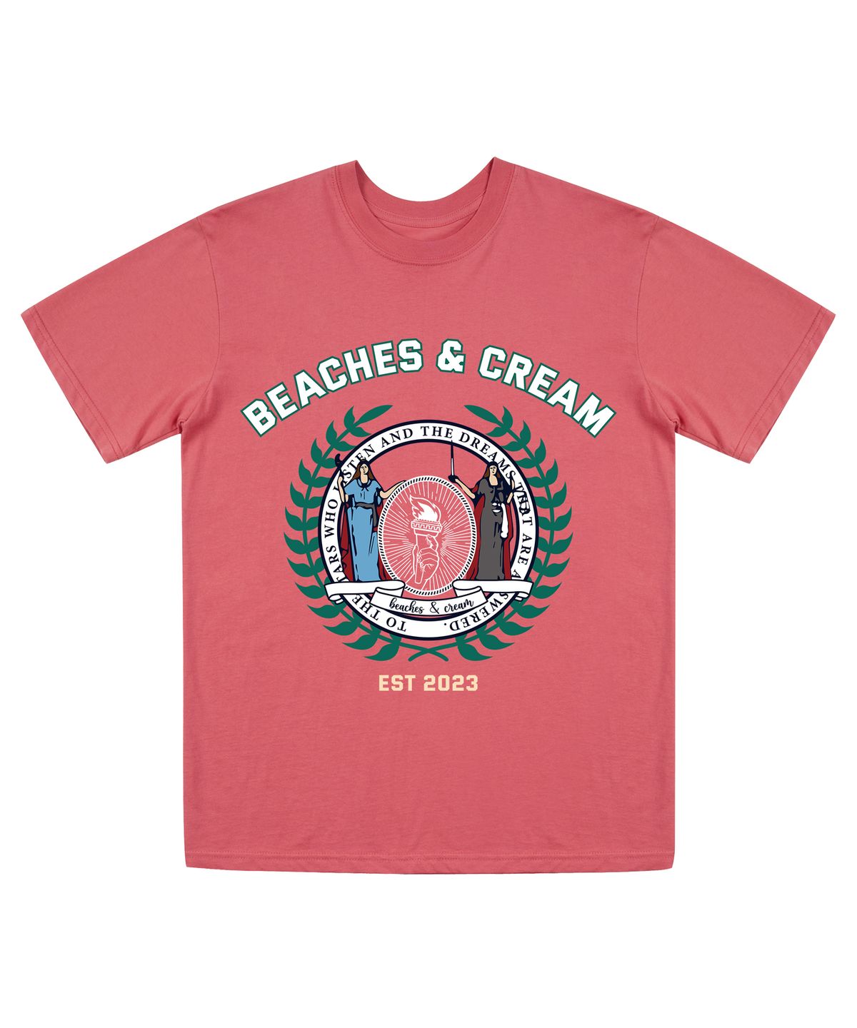 비치스앤크림(BEACHESANDCREAM) LAUREL EST 2023 SHORT SLEEVES-PINK