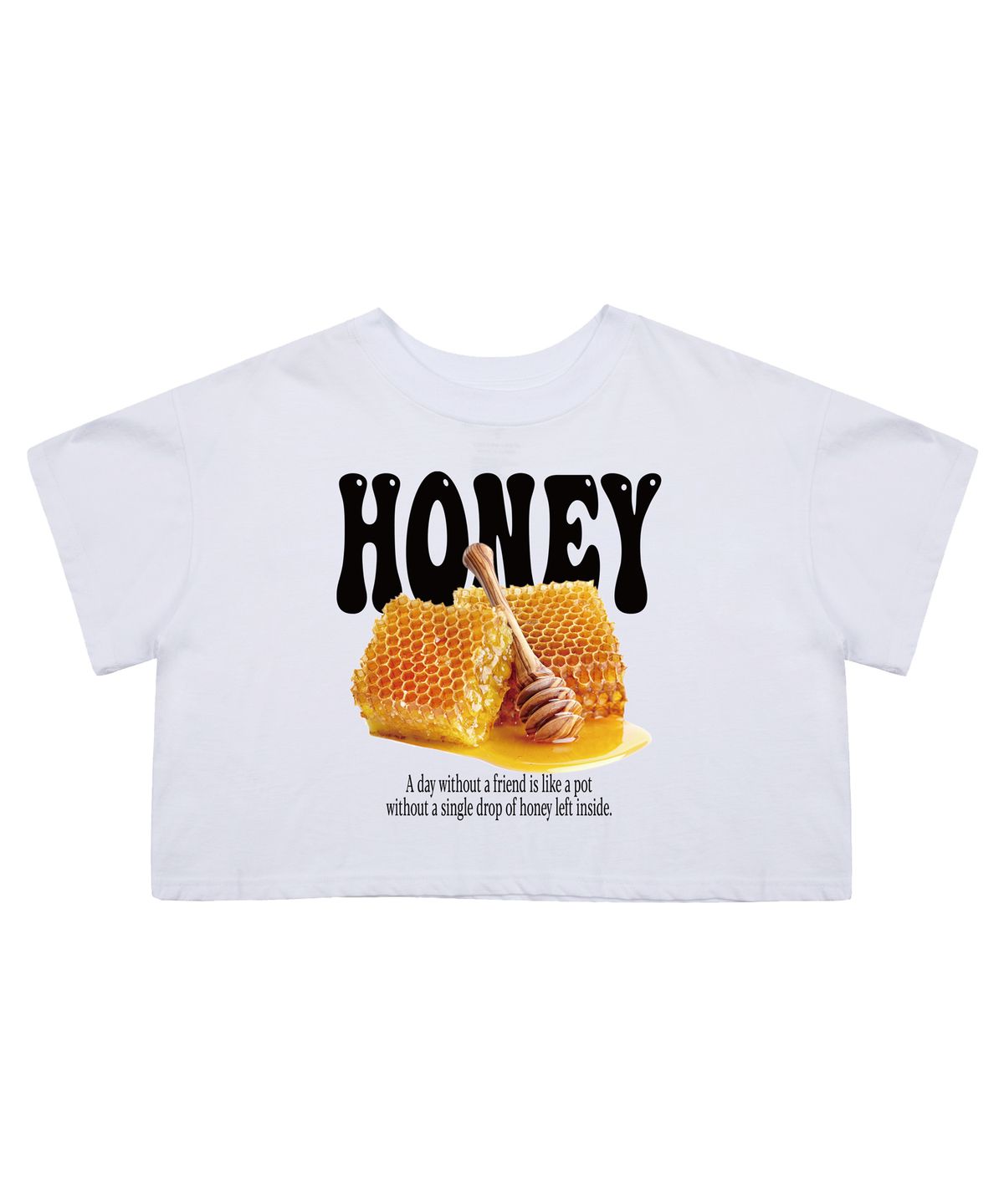 비치스앤크림(BEACHESANDCREAM) [CROP FIT]HONEY SHORT SLEEVES-WHITE