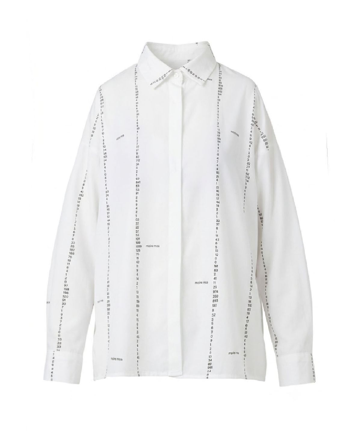 무아르모아(MOIREMOA) MO number blouse-White