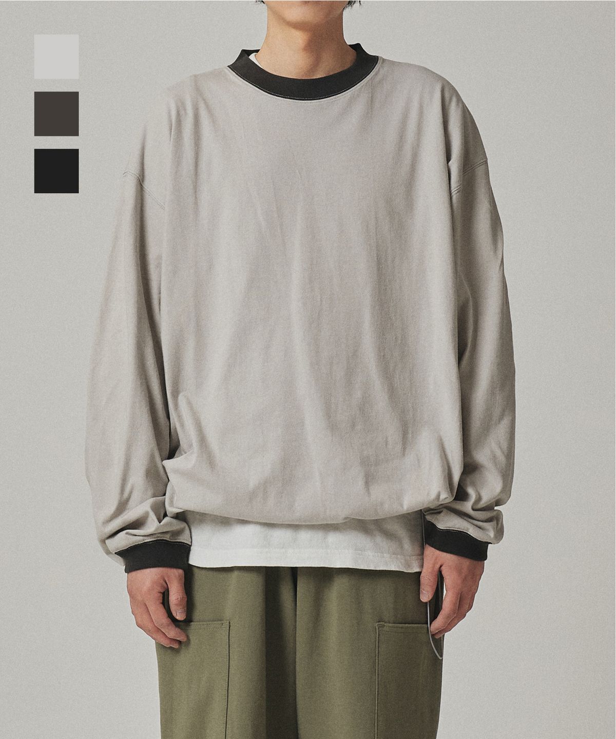 제로(XERO) Long Sleeve String Ringer T-Shirts [3 Colors]