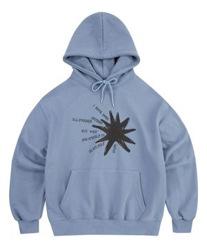 빈티지 스타 후드 - 블루