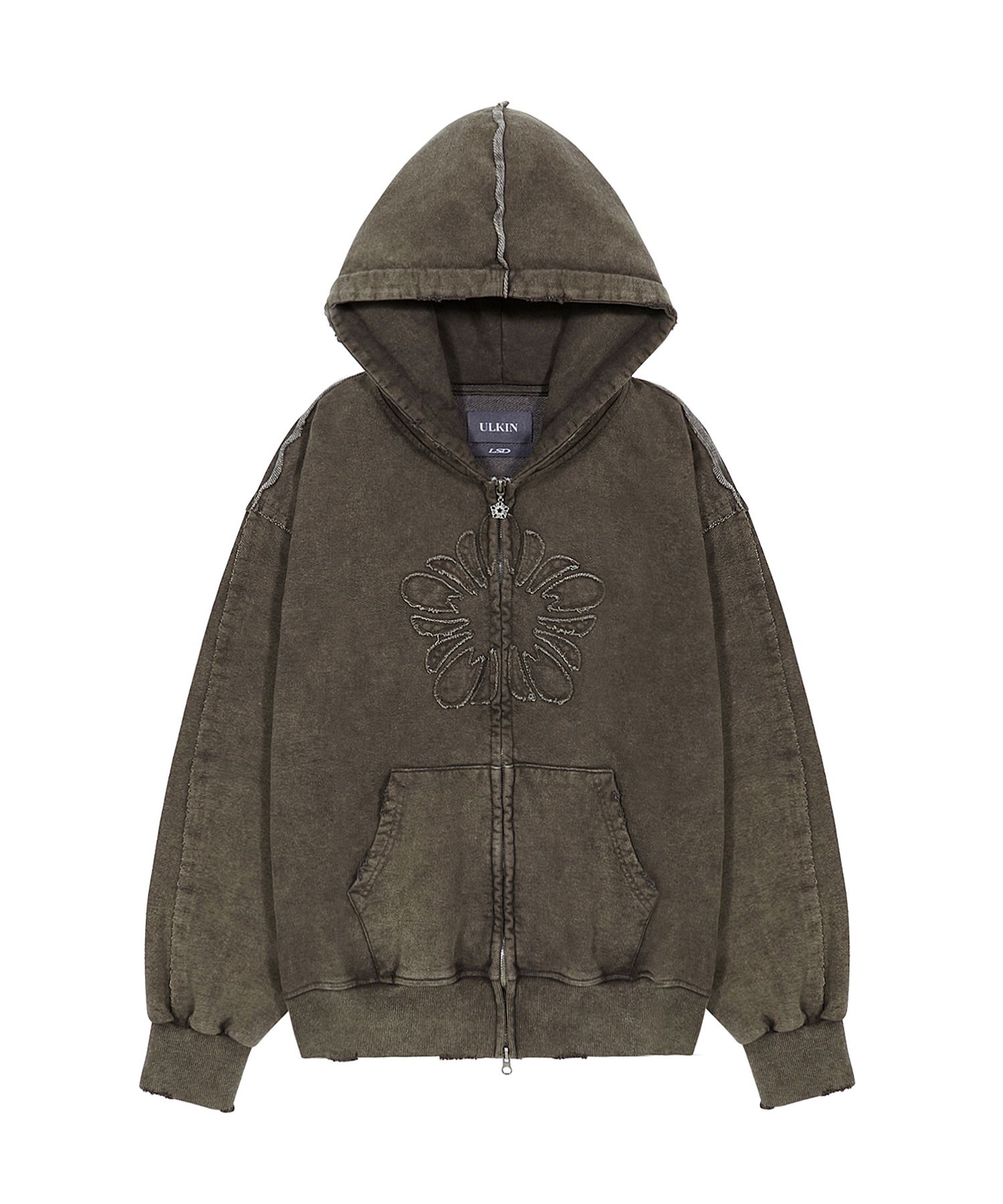 MUSINSA公式 | ULKIN [Runway]MUGUNG Vintage Zip-up Hoodie_Brown