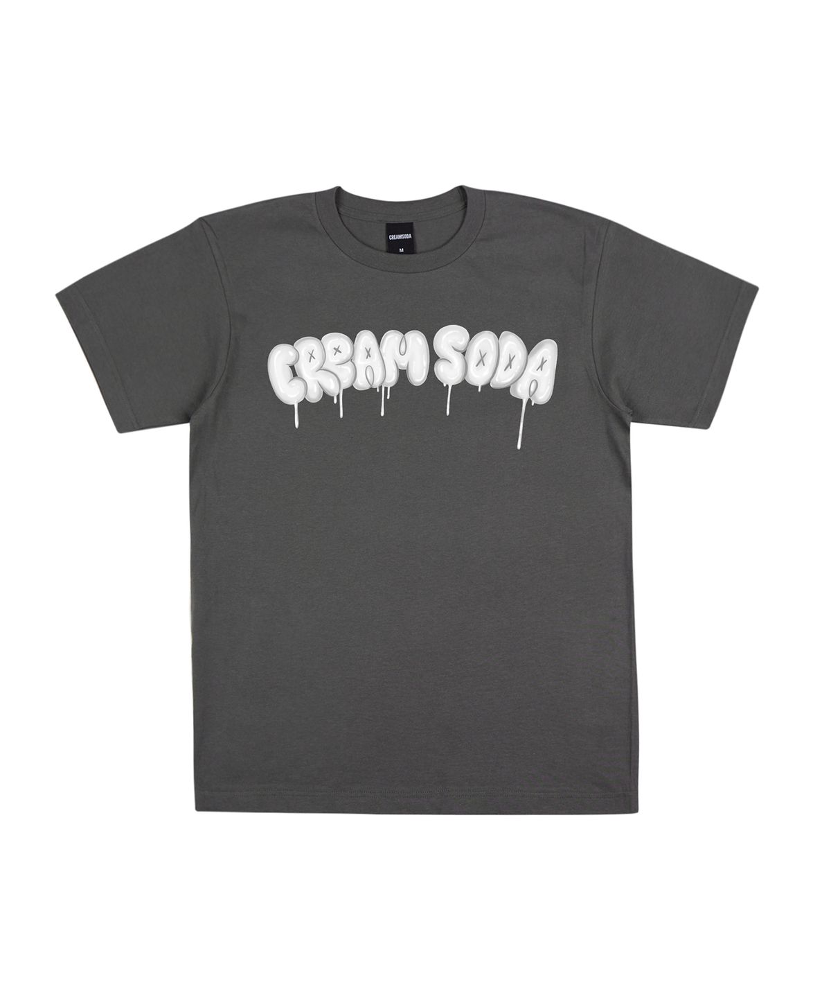 크림소다랩(CREAM SODA LAB) 씨알에스디엘 벌룬 로고 그래픽 반팔 티셔츠 챠콜
