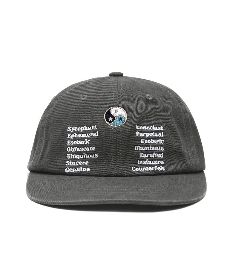 Yin Yang Washed Cap Charcoal