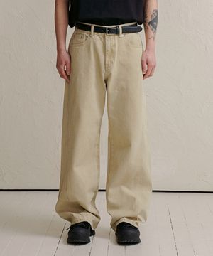 DEN06391 Beige Fade Out Pants [curved extra wide fit]