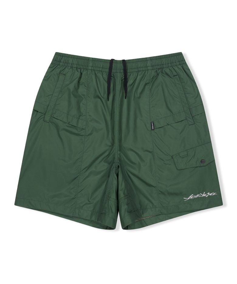 Paneled Comfort Shorts Green