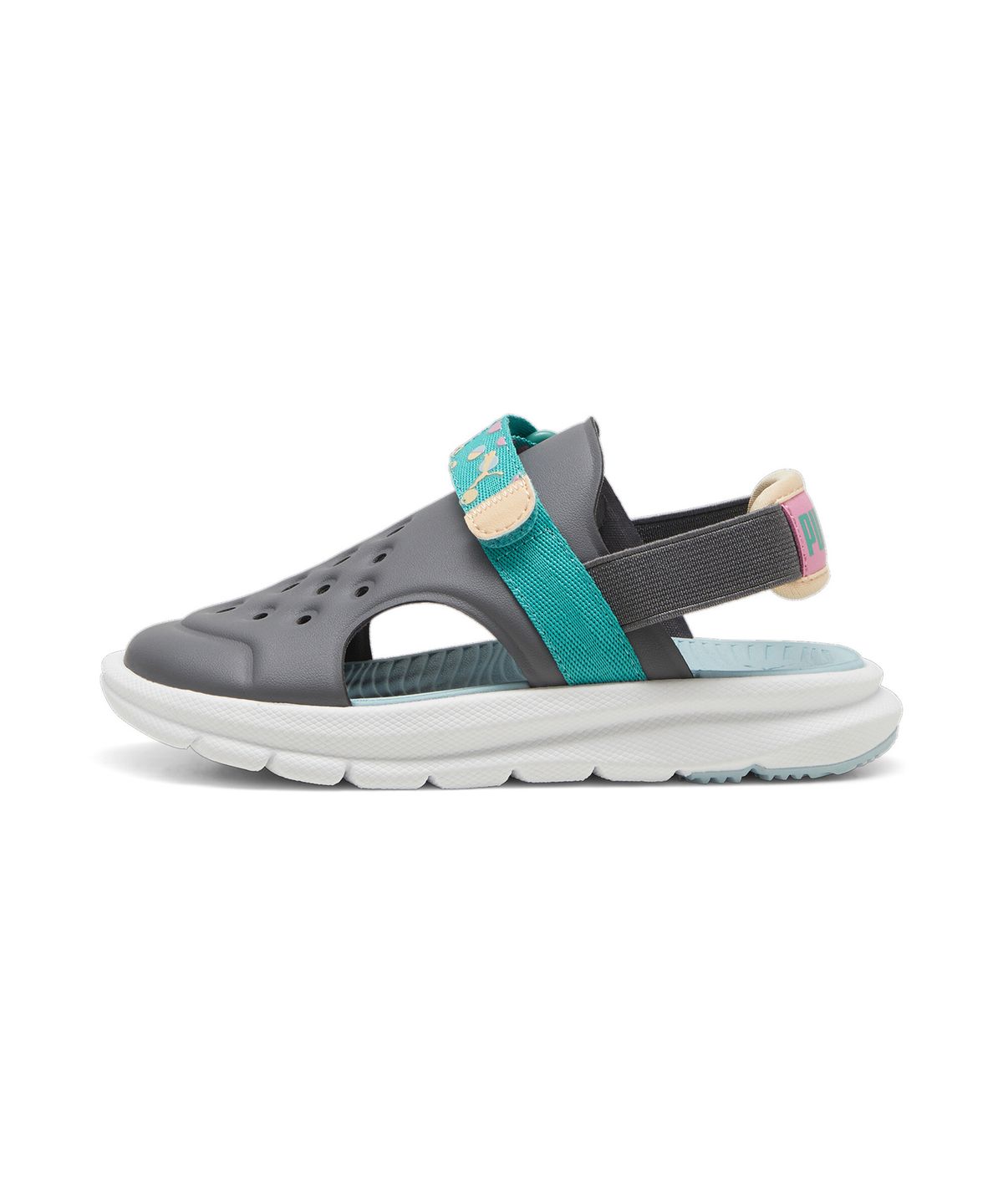 푸마 키즈(PUMA KIDS) 푸마 이볼브 샌들 섬머 캠프 AC PS - 그레이:그린:터콰이즈