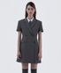 Jenn Half-Sleeve Suit Jacket Dress - Grey