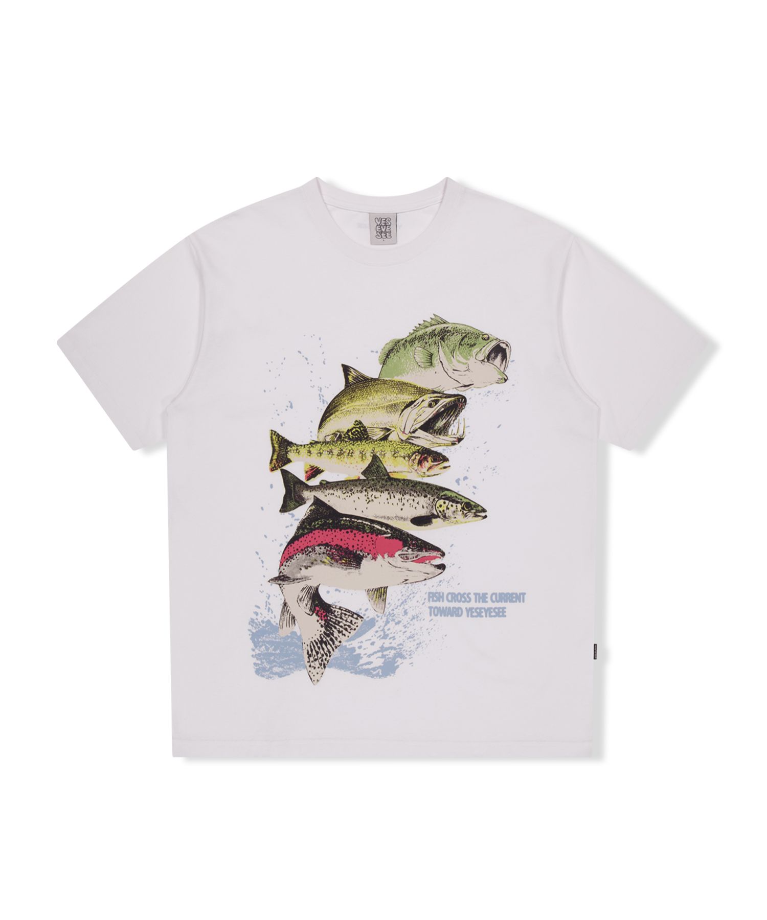 【YESEYESEE】Y.E.S FISHES TEE / WHITE MUSINSA | YESEYESEE Y.E.S Fishes Tee White