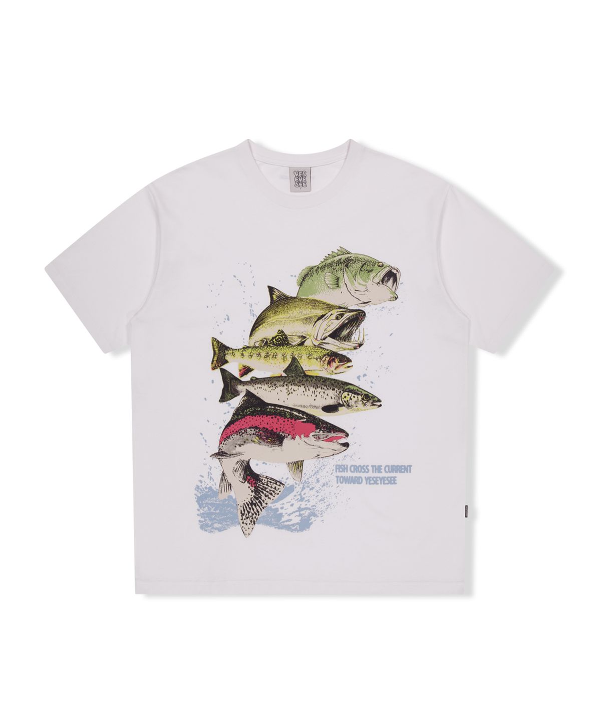 예스아이씨(YESEYESEE) Y.E.S Fishes Tee White
