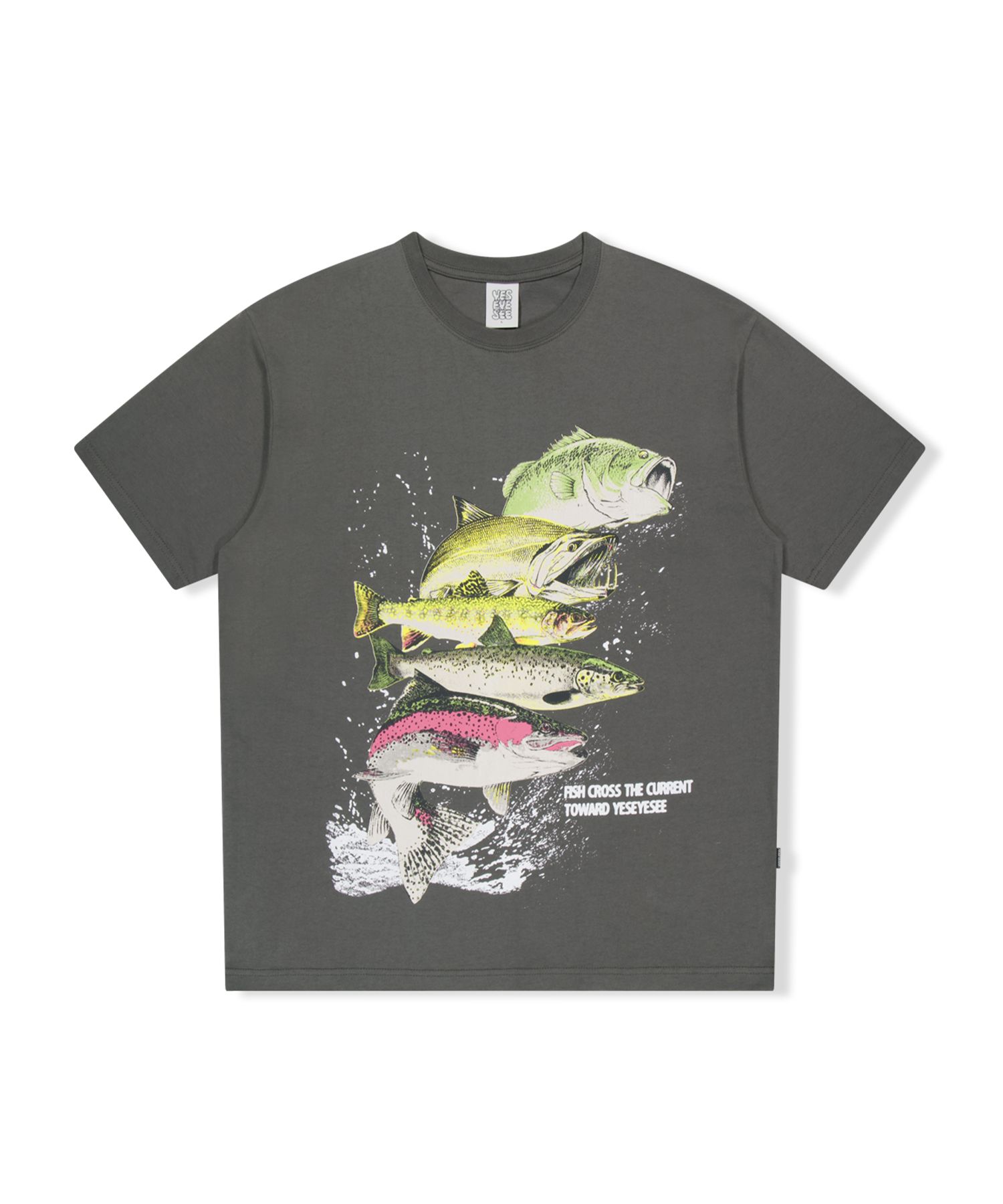 【YESEYESEE】Y.E.S FISHES TEE / DARK GREY MUSINSA | YESEYESEE Y.E.S Fishes Tee Dark Grey