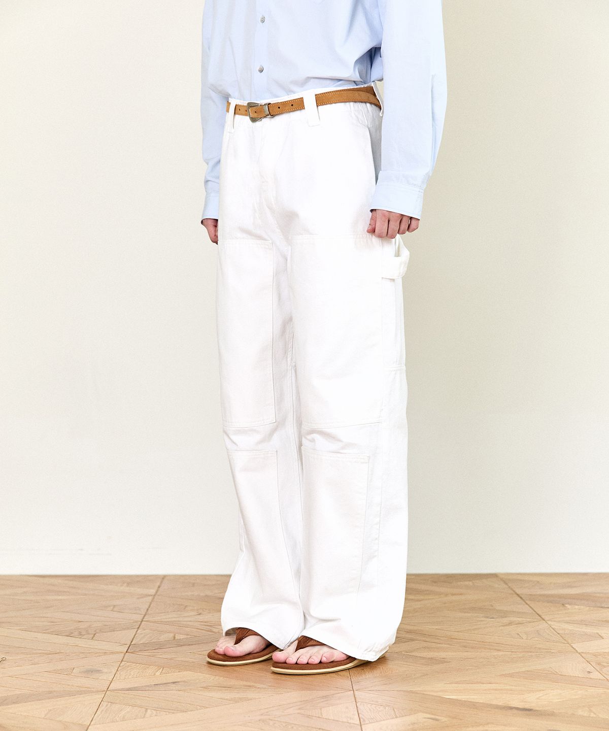 호이테(HEUTE) HET PATCH WORK PANTS (WHITE)