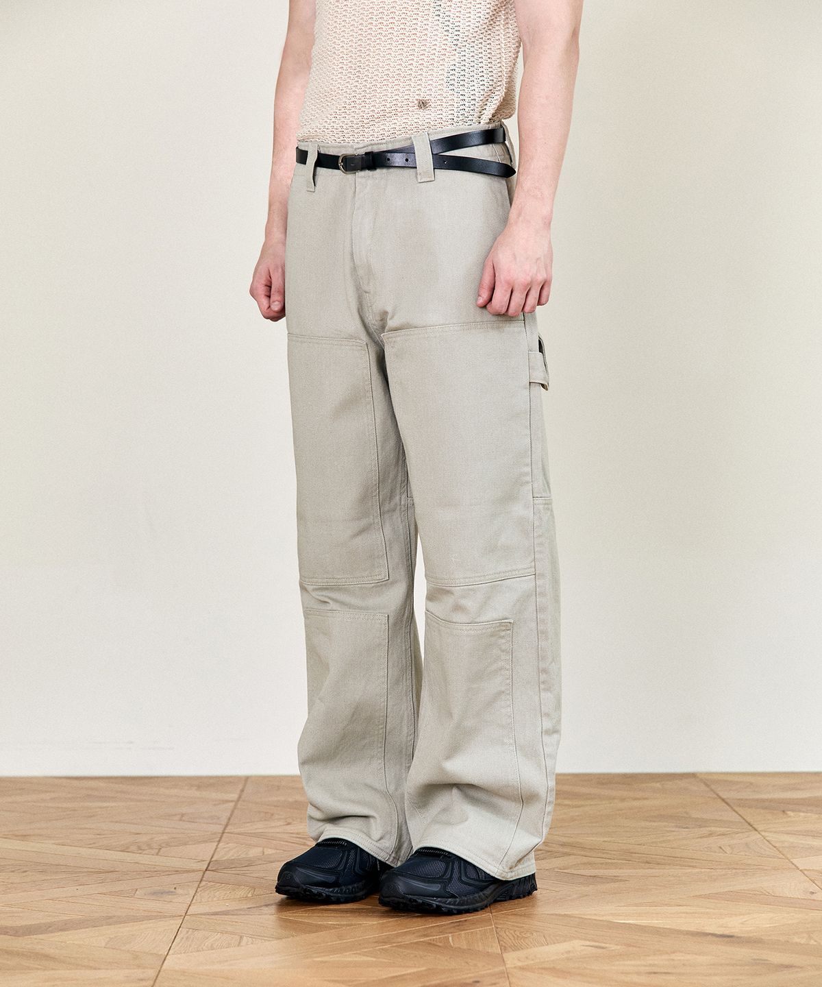 호이테(HEUTE) HET PATCH WORK PANTS (L.KHAKI)