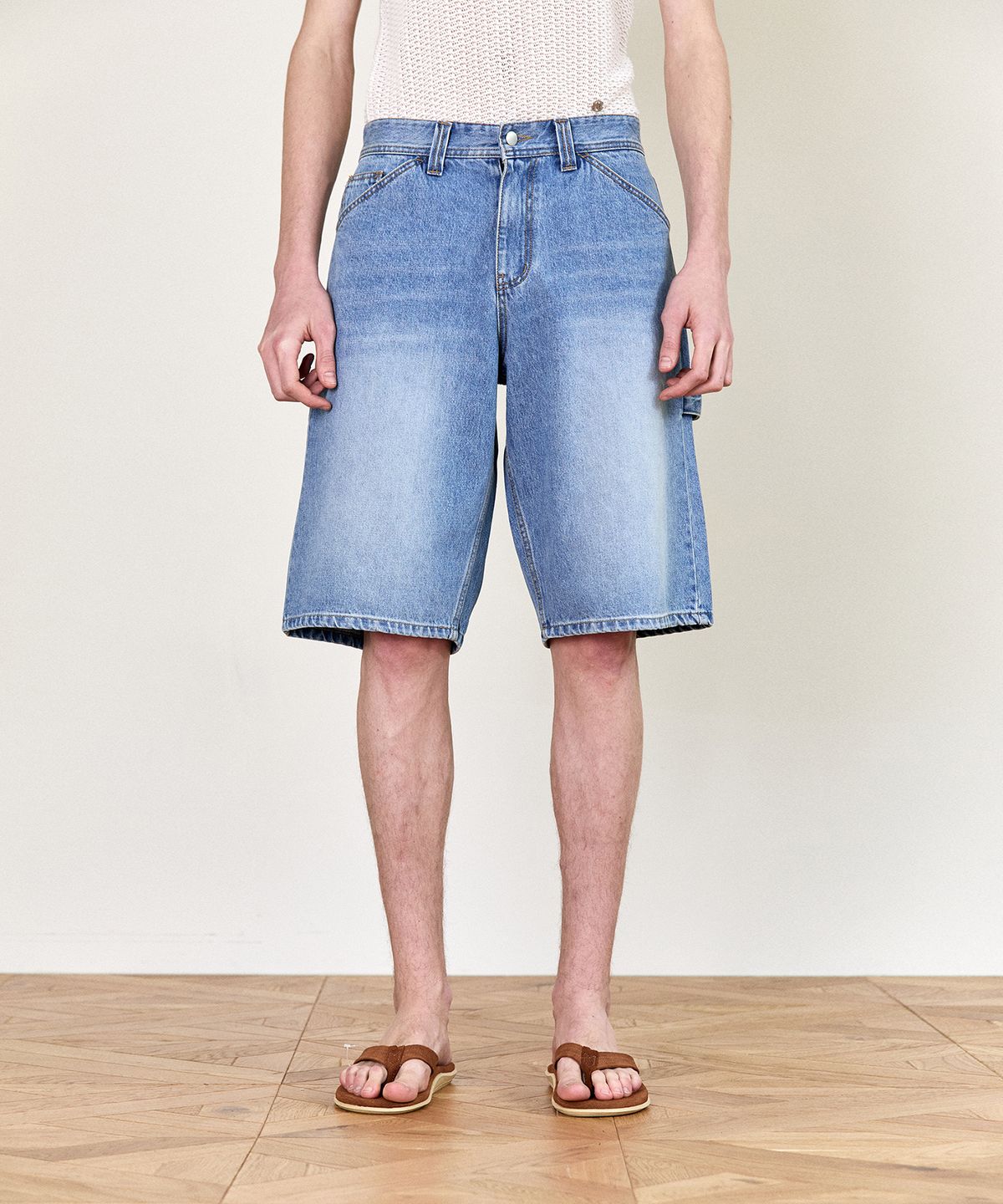 호이테(HEUTE) HET REPAIR WORK BERMUDA SHORTS (BLUE)