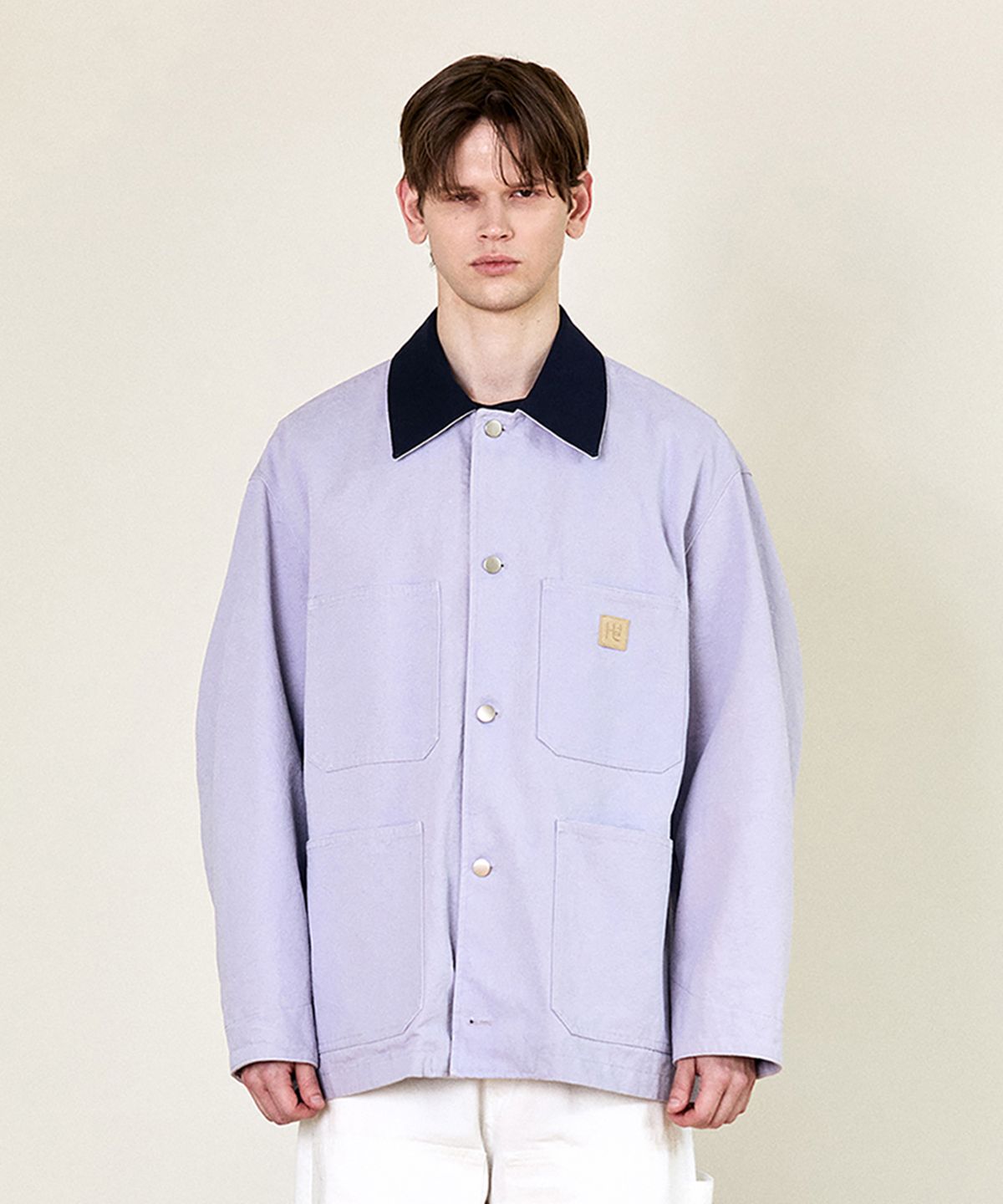 호이테(HEUTE) LOCO CANVAS WORK JACKET (LAVENDER)