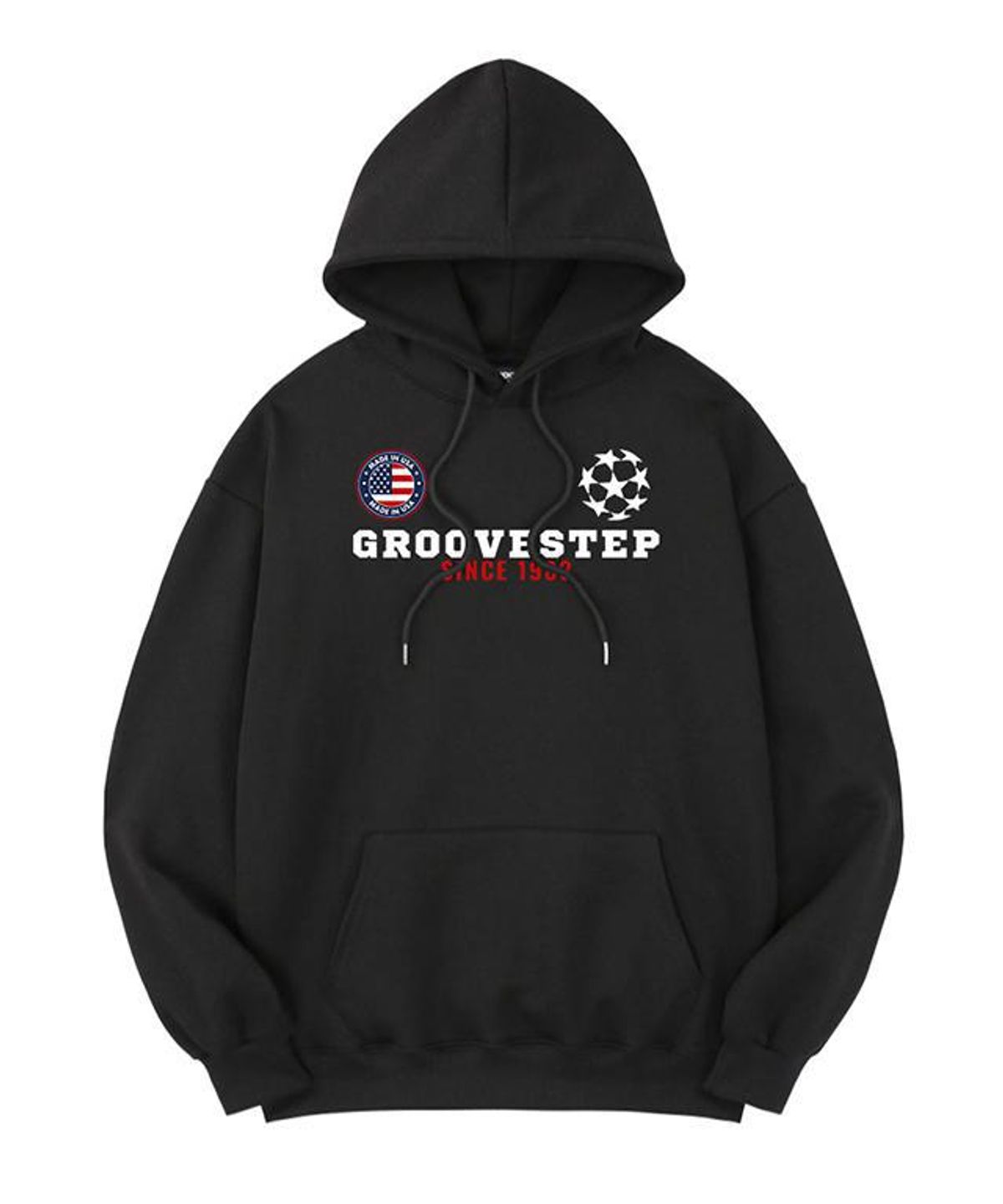 그루브스텝(GROOVESTEP) 라운드리그 오버핏 후드 H0140