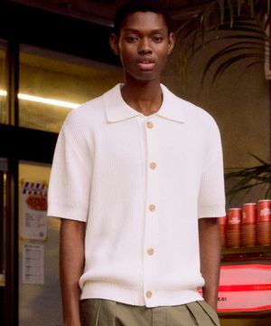 Crochet Half Sleeve Cardigan (IVORY)