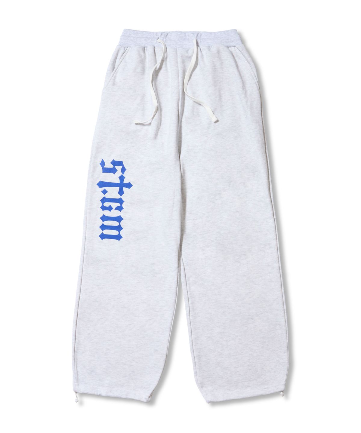 스티그마(STIGMA) STGM Logo Super Wide Jogger Pants White melange