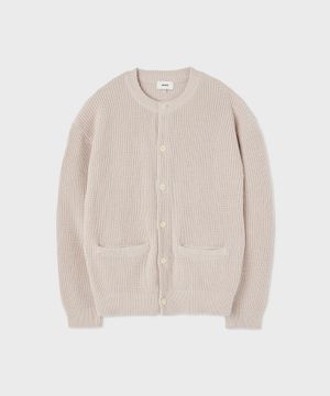 카멜리아 라운드넥 니트가디건 핑크