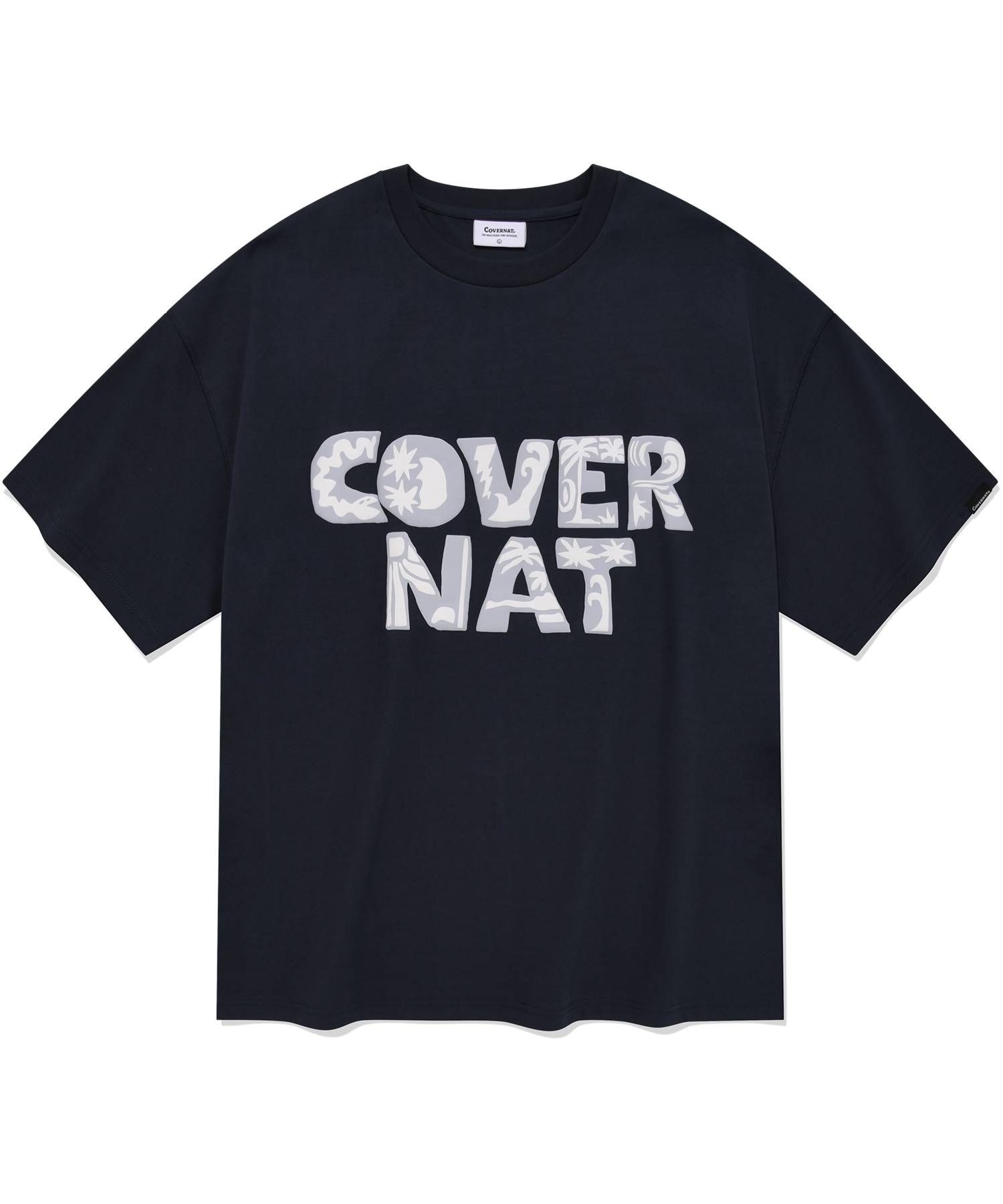 MUSINSA | COVERNAT Tropical Logo T-Shirt Navy