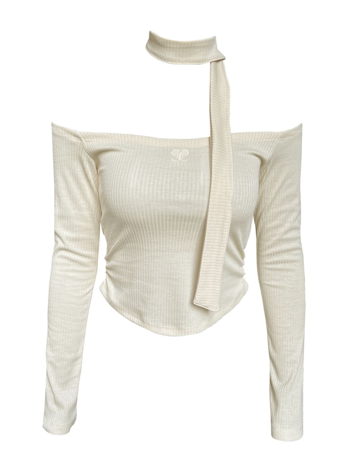 쎄쎄쎄(SETSETSET) JENNIE OFF-SHOULDER LOGO TOP PALE YELLOW