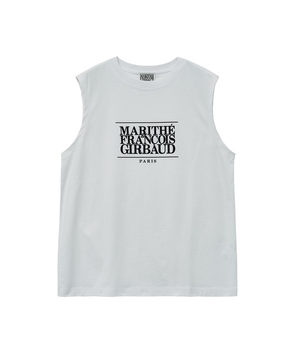 마리떼 프랑소와 저버(MARITHÉ + FRANҪOIS GIRBAUD) CLASSIC LOGO SLEEVELESS white