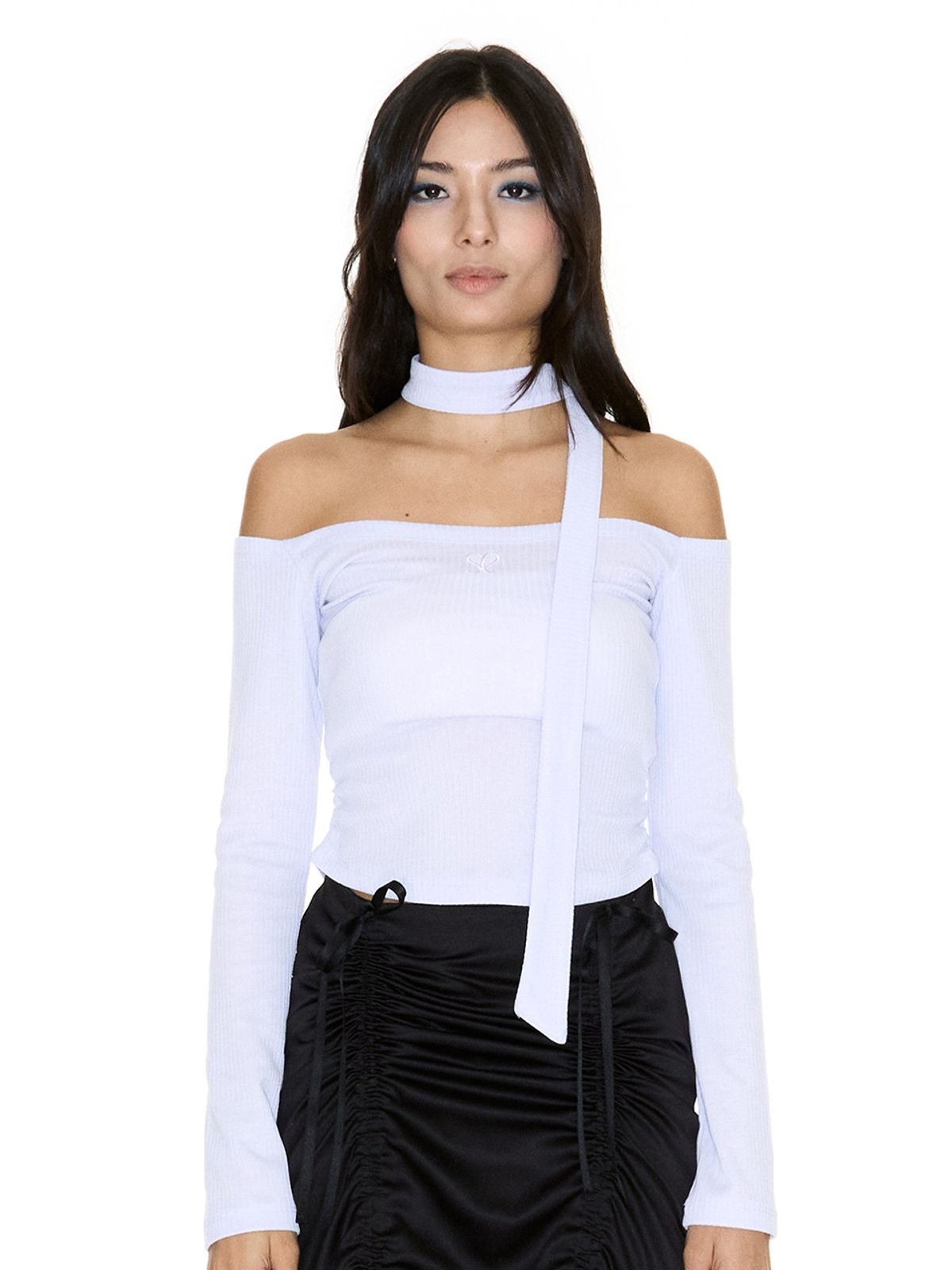 쎄쎄쎄(SETSETSET) JENNIE OFF-SHOULDER LOGO TOP PALE PURPLE