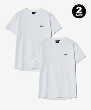 2PACK 우먼즈 스몰아치 베이직 반팔티셔츠 화이트/화이트