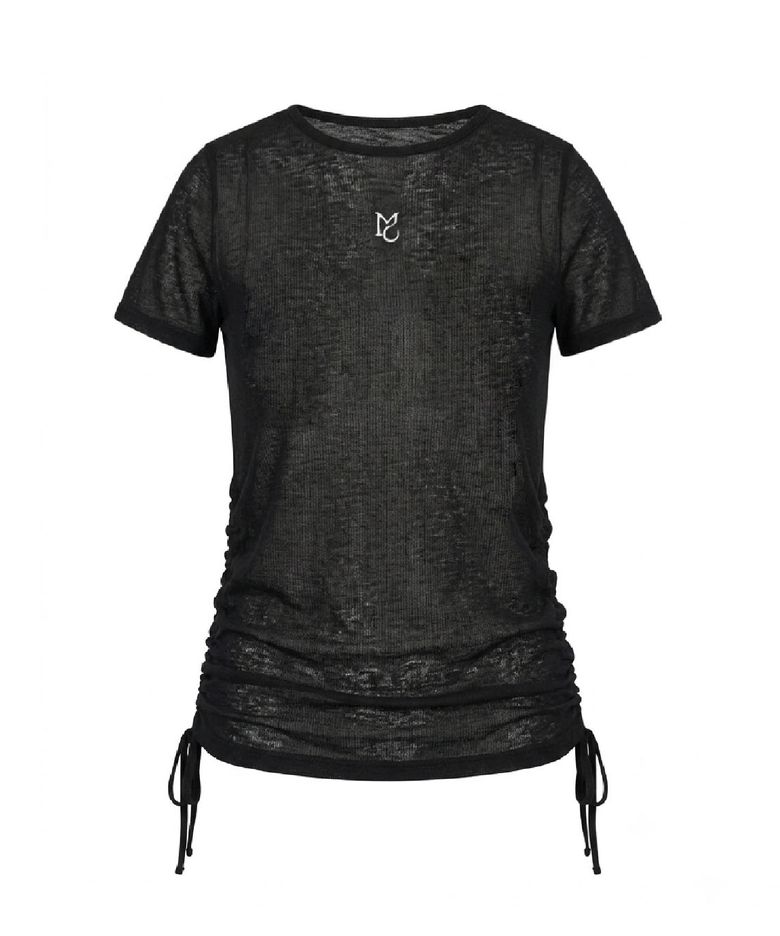 SeeThrough String T-Shirt-Black