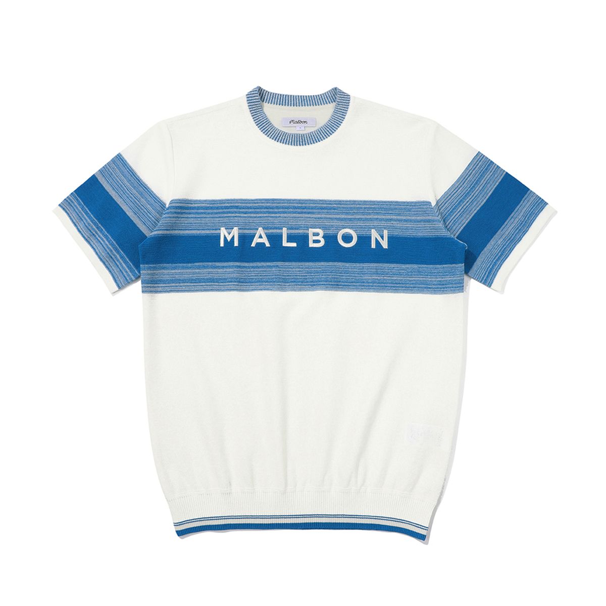 말본 골프(MALBON GOLF) 그라데이션 반팔 여름 니트 BLUE (MAN)